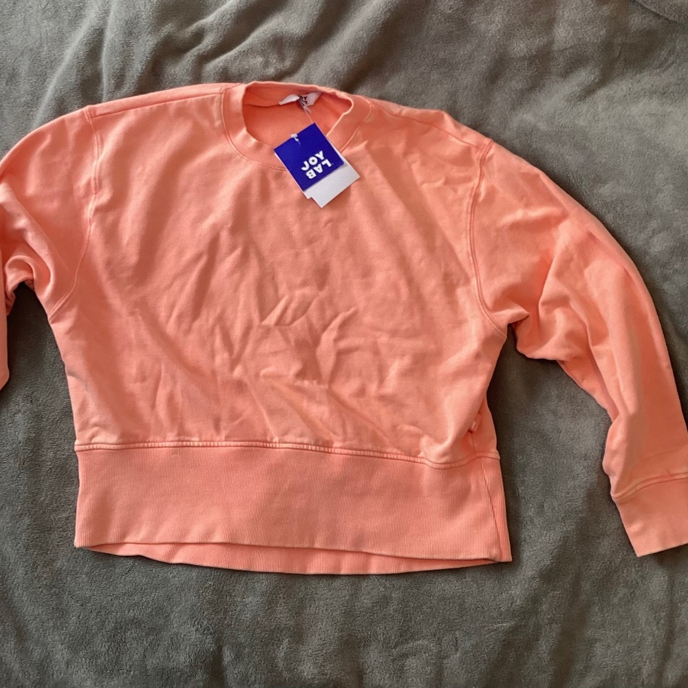 New Joy Lab Women Peach Sweatshirt Size S to M Relaxed Fit